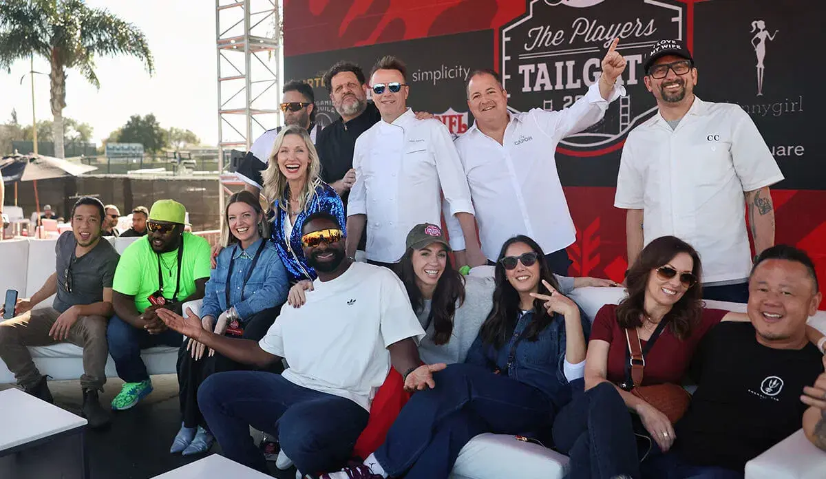 Players tailgate banner