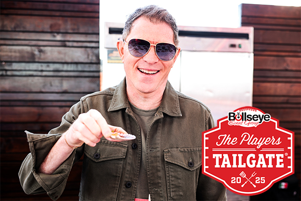 Bobby Flay hosts the 2025 Bullseye Event Group Players Tailgate at SB59