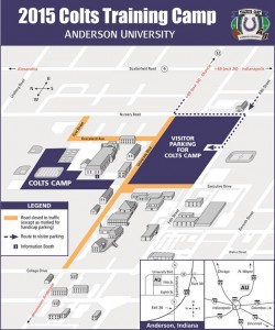 Anderson University Colts Training Camp Map