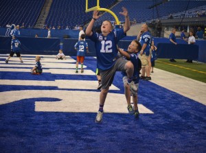 Kids Catching a Pass