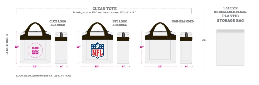 NFL bag restrictions 